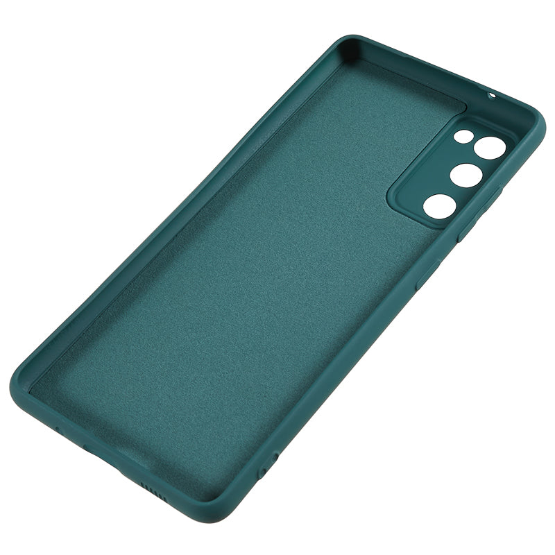 For Samsung Galaxy S20 Lite / S20 FE / S20 FE 5G / S20 FE 2022 Fiber Lining Rubberized TPU Cover Phone Case - Army Green