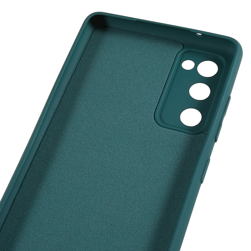 For Samsung Galaxy S20 Lite / S20 FE / S20 FE 5G / S20 FE 2022 Fiber Lining Rubberized TPU Cover Phone Case - Army Green