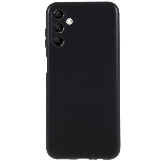 For Samsung Galaxy M14 5G Glossy Phone Cover Anti-scratch Soft TPU Back Case - Black