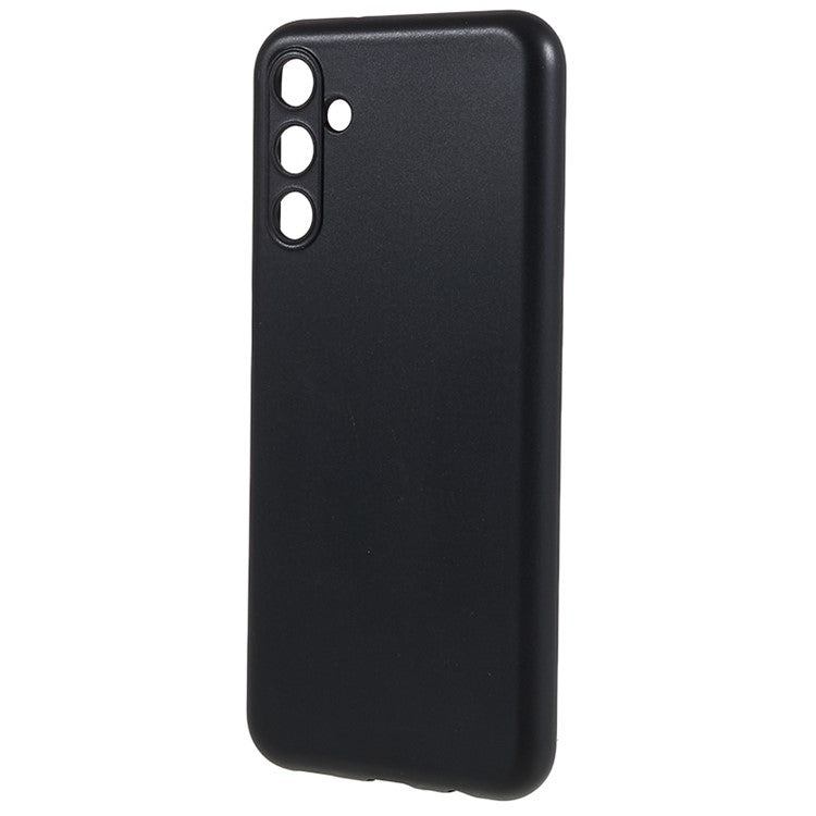 For Samsung Galaxy M14 5G Glossy Phone Cover Anti-scratch Soft TPU Back Case - Black