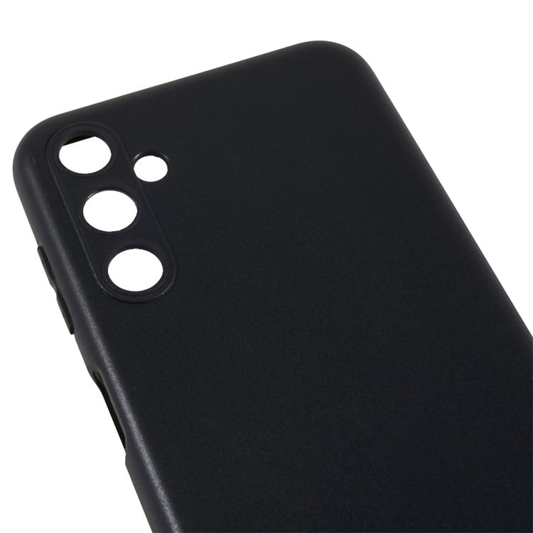 For Samsung Galaxy M14 5G Glossy Phone Cover Anti-scratch Soft TPU Back Case - Black