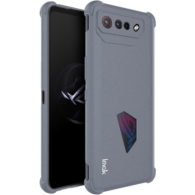 IMAK For Asus ROG Phone 7 5G Matte TPU Phone Case Four Corners Airbag Anti-Scratch Cover - Grey