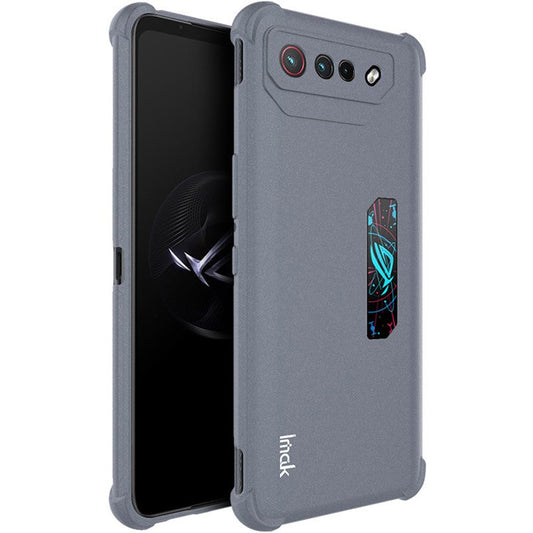 IMAK TPU Phone Case for Asus ROG Phone 7 Pro/Phone 7 Ultimate 5G , Matte Finish Coating Back Protective Cover - Grey