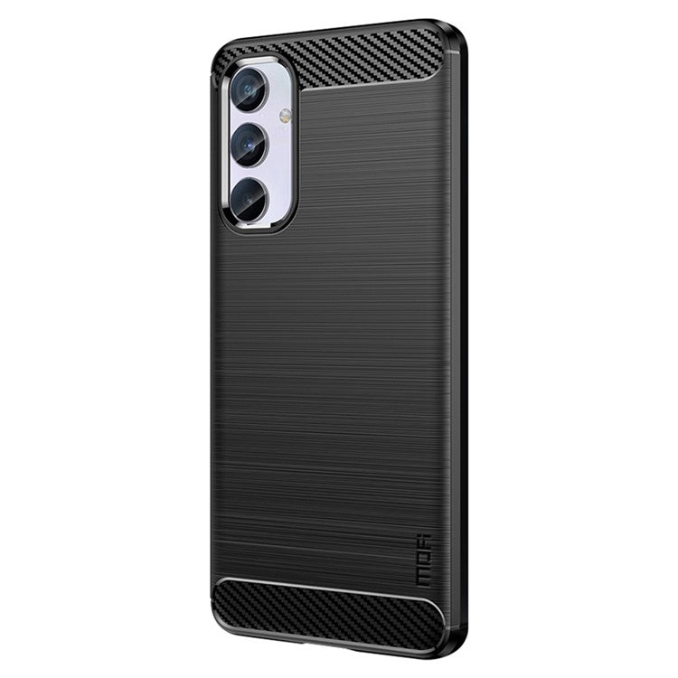 MOFI JK TPU Series-1 for Samsung Galaxy M54 5G / F54 5G Flexible TPU Cover Carbon Fiber Brushed Phone Shell - Black