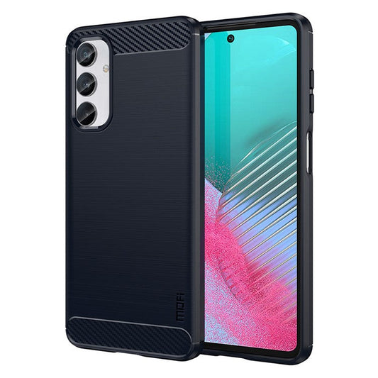 MOFI JK TPU Series-1 for Samsung Galaxy M54 5G / F54 5G Flexible TPU Cover Carbon Fiber Brushed Phone Shell - Blue