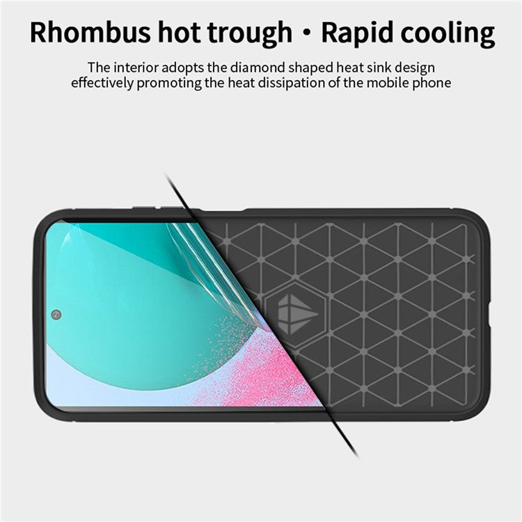 MOFI JK TPU Series-1 for Samsung Galaxy M54 5G / F54 5G Flexible TPU Cover Carbon Fiber Brushed Phone Shell - Blue