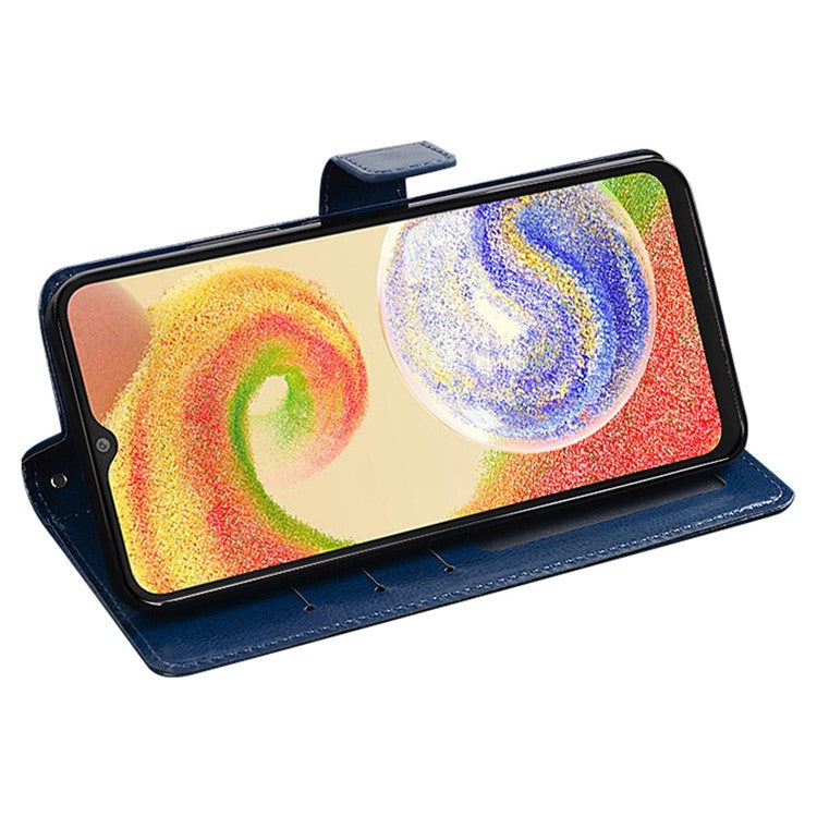 IDEWEI For Samsung Galaxy M54 5G / F54 5G PU Leather Stand Case Crazy Horse Texture Wallet Cover Phone Shell - Blue