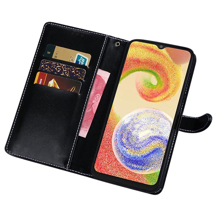 IDEWEI Crocodile Texture Phone Case for Samsung Galaxy M54 5G / F54 5G Wallet Stand PU Leather Cover - Black
