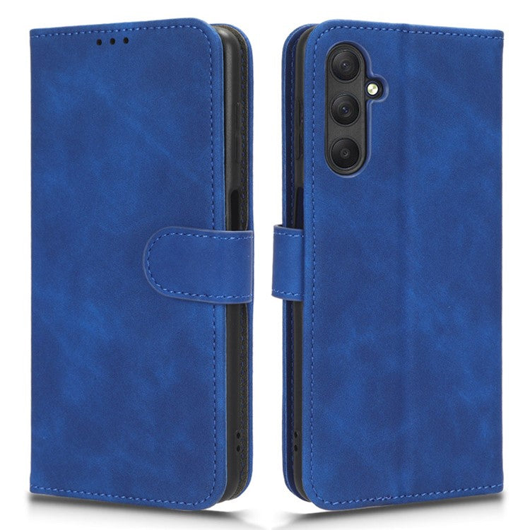 For Samsung Galaxy M54 5G / F54 5G PU Leather Flip Case Skin-touch Wallet Stand Phone Cover - Blue