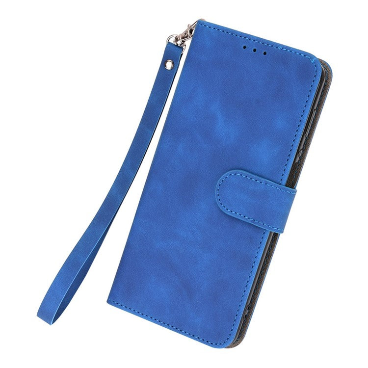 For Samsung Galaxy M54 5G / F54 5G PU Leather Flip Case Skin-touch Wallet Stand Phone Cover - Blue