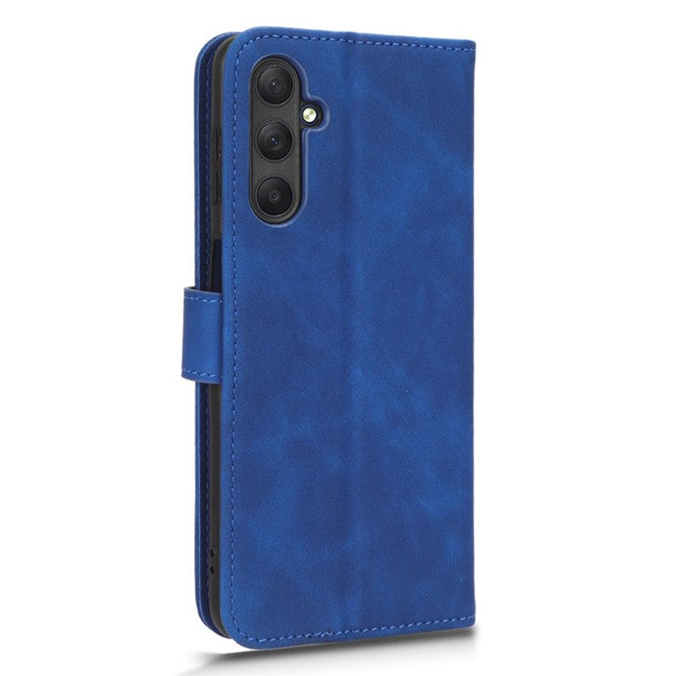 For Samsung Galaxy M54 5G / F54 5G PU Leather Flip Case Skin-touch Wallet Stand Phone Cover - Blue