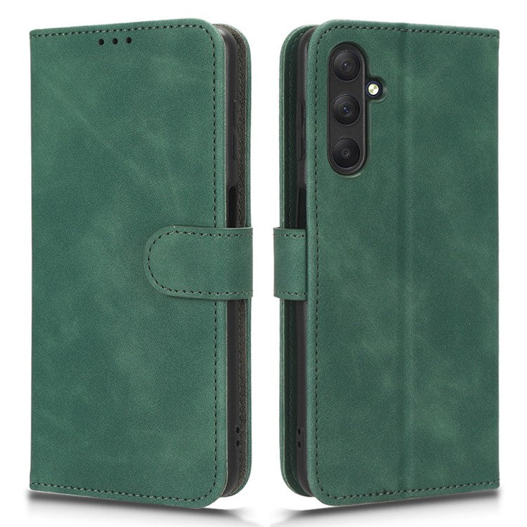 For Samsung Galaxy M54 5G / F54 5G PU Leather Flip Case Skin-touch Wallet Stand Phone Cover - Green