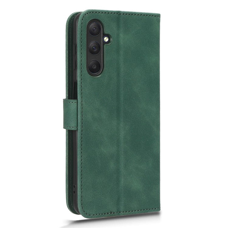 For Samsung Galaxy M54 5G / F54 5G PU Leather Flip Case Skin-touch Wallet Stand Phone Cover - Green