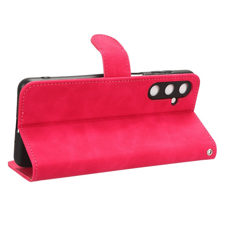 For Samsung Galaxy M54 5G / F54 5G PU Leather Flip Case Skin-touch Wallet Stand Phone Cover - Rose