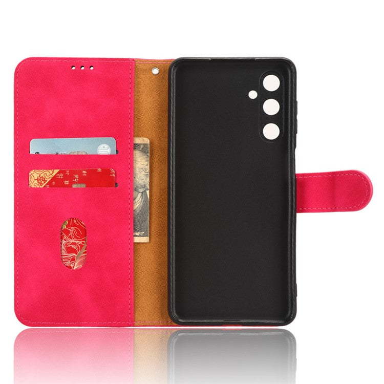For Samsung Galaxy M54 5G / F54 5G PU Leather Flip Case Skin-touch Wallet Stand Phone Cover - Rose