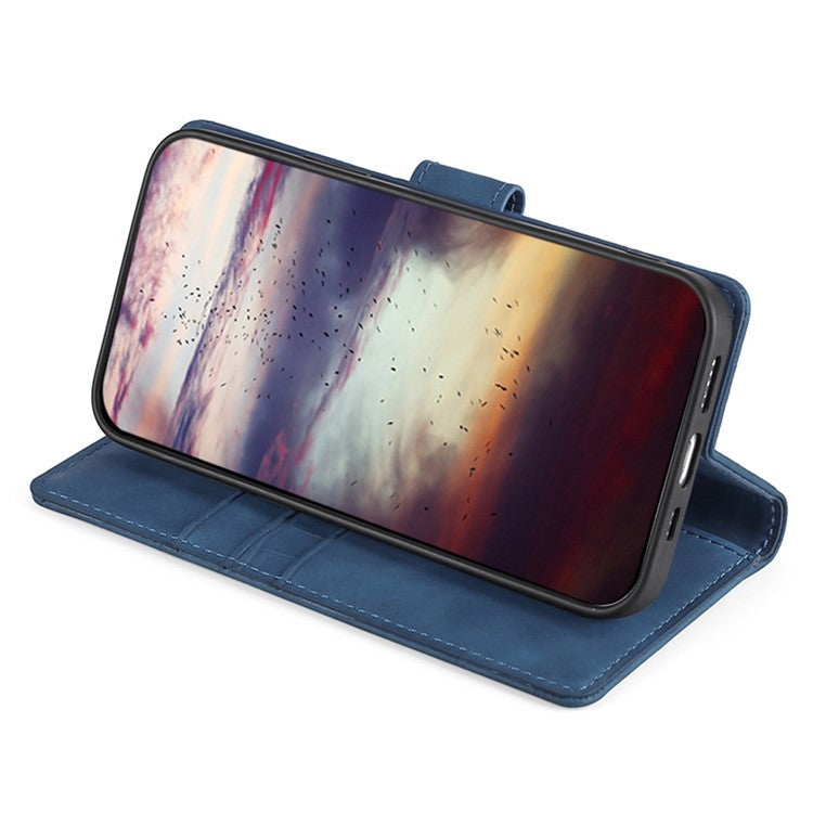 For Samsung Galaxy F14 5G Skin-touch Feeling Phone Case Crocodile Texture Wallet Stand PU Leather Cover - Blue
