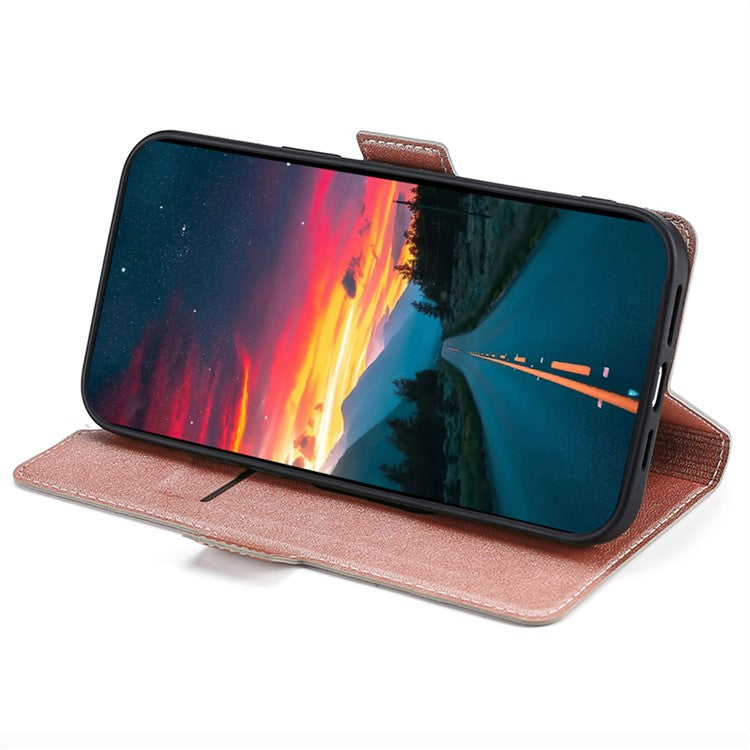 For Samsung Galaxy F14 5G PU Leather Phone Stand Cover Flip Case Card Holder Protection Shell - White
