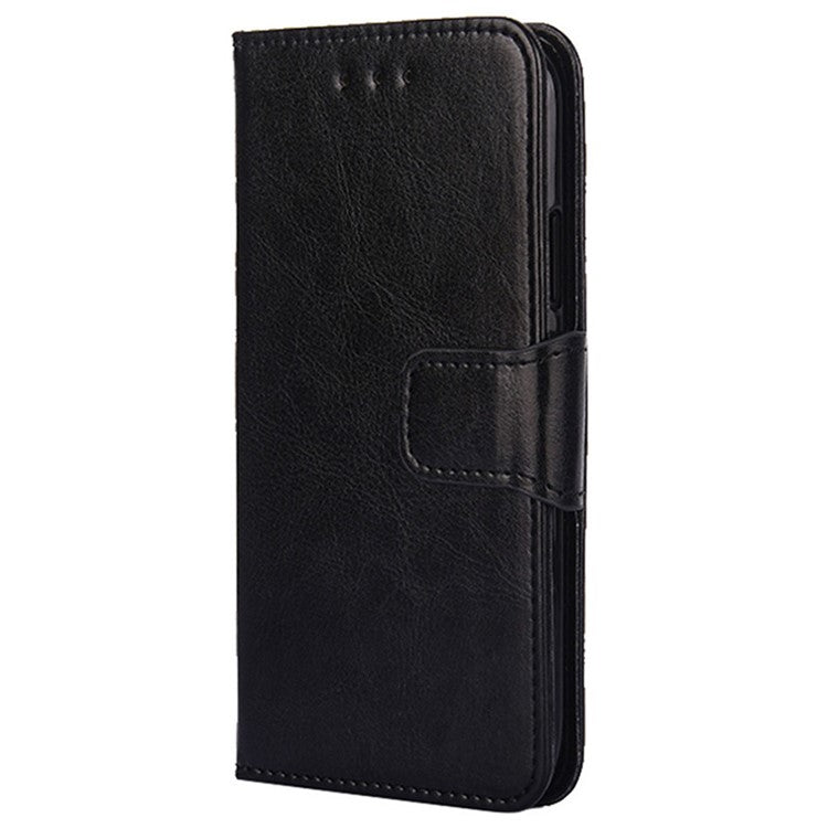 For Samsung Galaxy F14 5G Textured PU Leather Phone Case Wallet Stand Flip Cover - Black