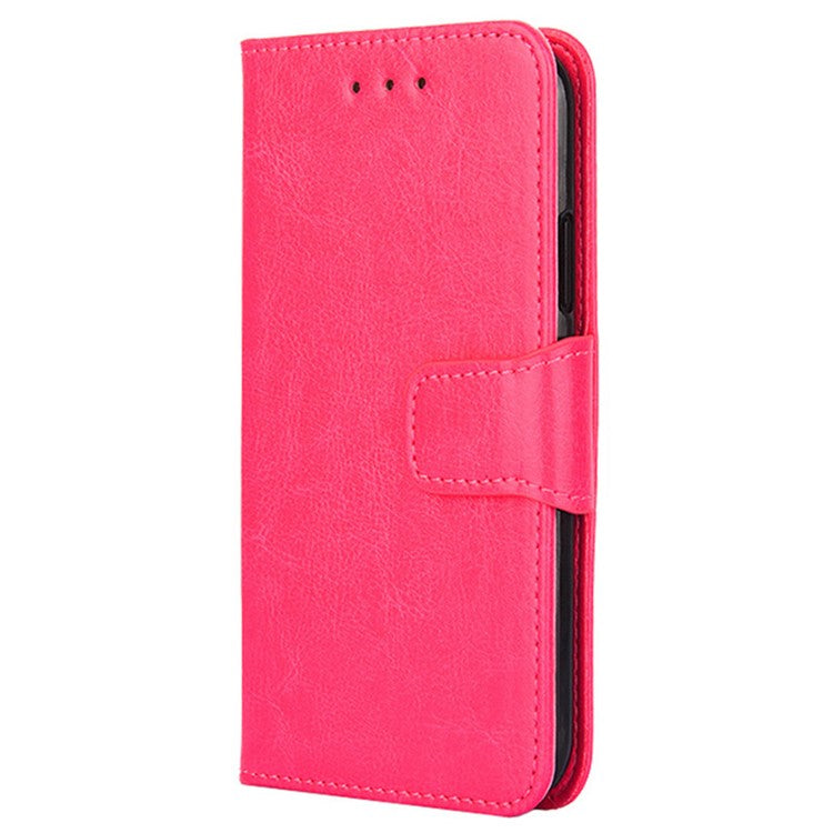 For Samsung Galaxy F14 5G Textured PU Leather Phone Case Wallet Stand Flip Cover - Rose