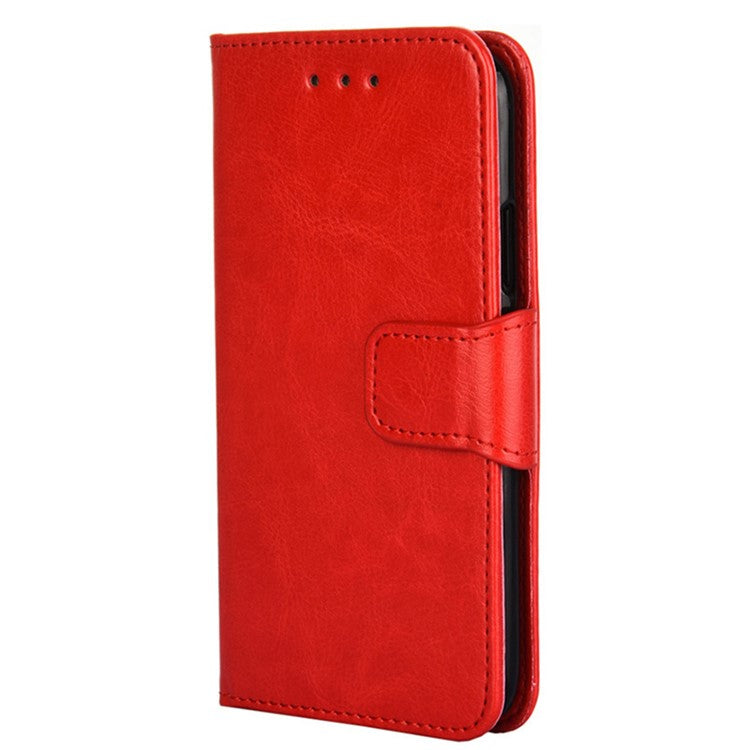For Samsung Galaxy F14 5G Textured PU Leather Phone Case Wallet Stand Flip Cover - Red