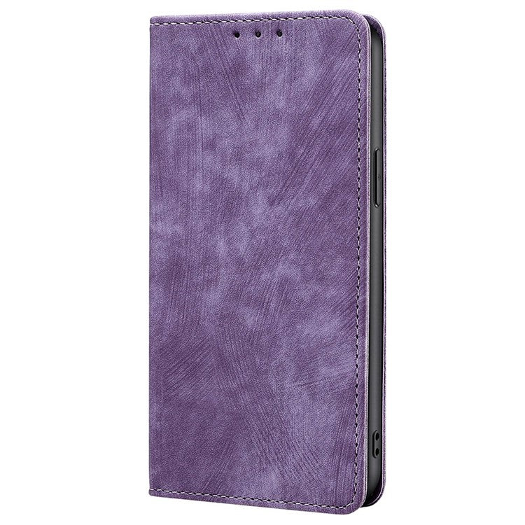 Wallet Case for Samsung Galaxy F14 5G RFID Blocking PU Leather Stand Phone Cover - Purple