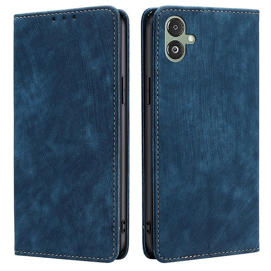 Wallet Case for Samsung Galaxy F14 5G RFID Blocking PU Leather Stand Phone Cover - Blue
