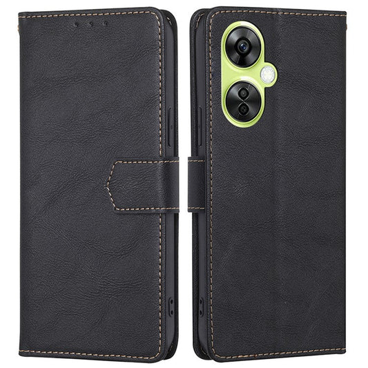For OnePlus Nord CE 3 Lite 5G / Nord N30 5G PU Leather Wallet Case Magnetic RFID Blocking Stand Phone Cover - Black