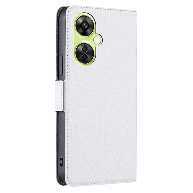 For OnePlus Nord CE 3 Lite 5G / Nord N30 5G PU Leather Flip Card Slots Case Stand Shockproof Phone Cover - White