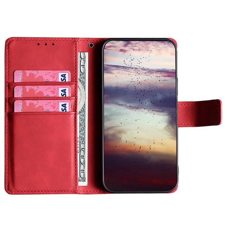 For OnePlus Nord CE 3 Lite 5G / Nord N30 5G PU Leather Crocodile Texture Phone Cover Skin-touch Feeling Stand Wallet Case - Red