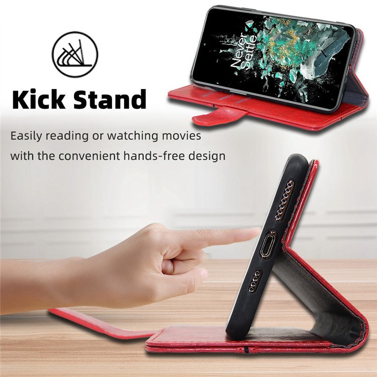 For OnePlus Nord CE 3 Lite 5G / Nord N30 5G PU Leather TPU Interior Protective Case Geometric Splicing Wallet Stand Phone Cover - Black