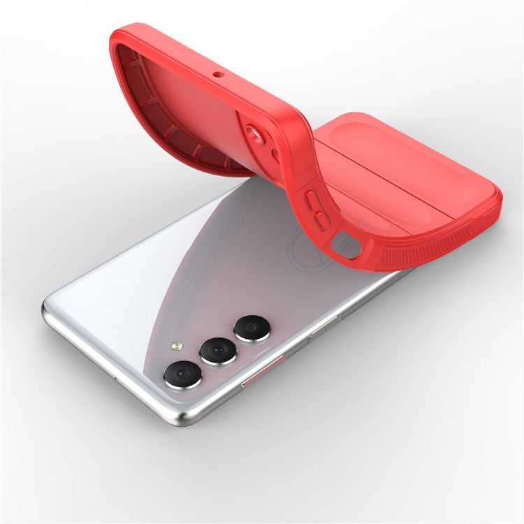 For Samsung Galaxy M54 5G / F54 5G Rugged Drop-proof Phone Case Soft TPU Smartphone Cover - Red