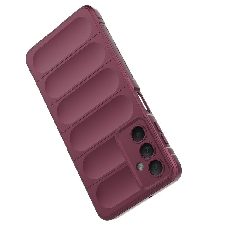 For Samsung Galaxy M54 5G / F54 5G Rugged Drop-proof Phone Case Soft TPU Smartphone Cover - Wine Red
