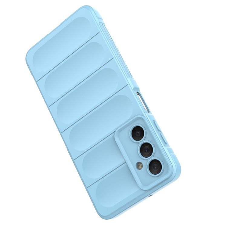For Samsung Galaxy M54 5G / F54 5G Rugged Drop-proof Phone Case Soft TPU Smartphone Cover - Baby Blue