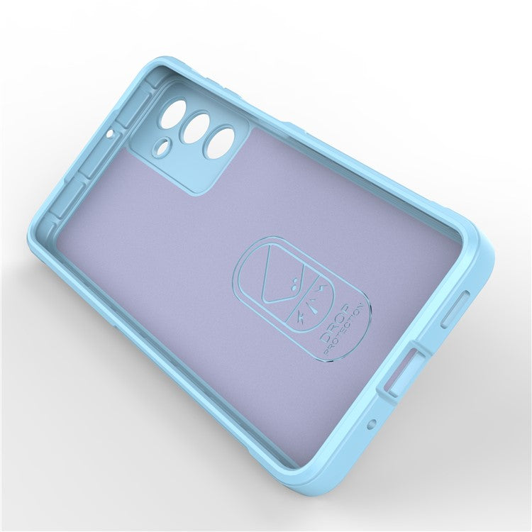 For Samsung Galaxy M54 5G / F54 5G Rugged Drop-proof Phone Case Soft TPU Smartphone Cover - Baby Blue