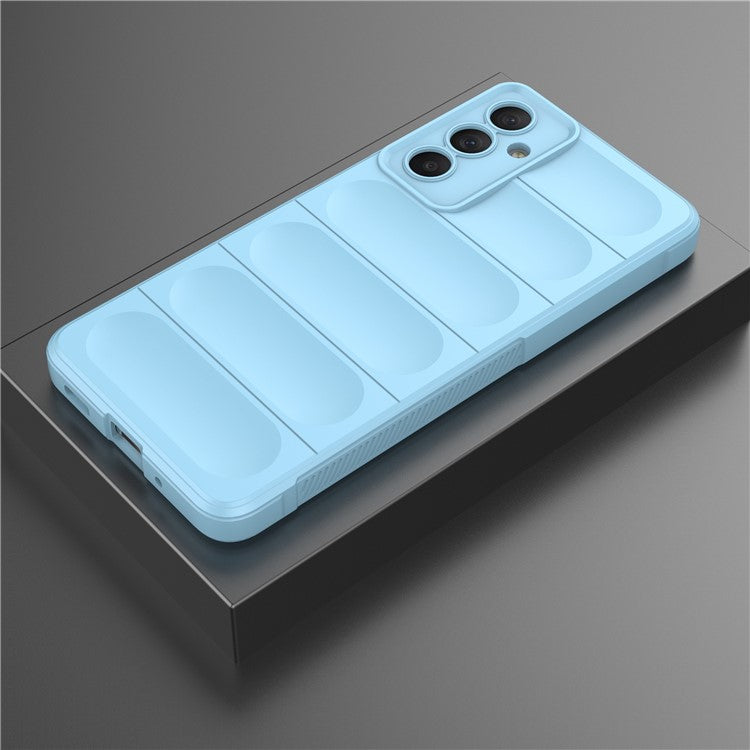 For Samsung Galaxy M54 5G / F54 5G Rugged Drop-proof Phone Case Soft TPU Smartphone Cover - Baby Blue