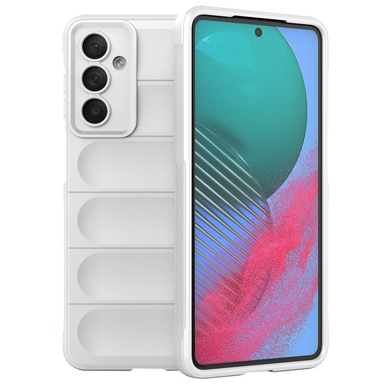 For Samsung Galaxy M54 5G / F54 5G Rugged Drop-proof Phone Case Soft TPU Smartphone Cover - White