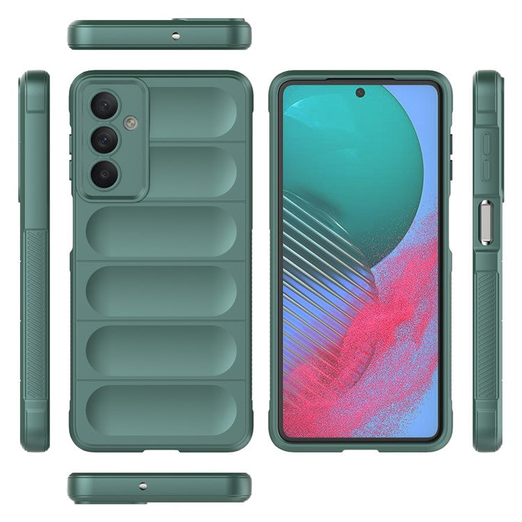 For Samsung Galaxy M54 5G / F54 5G Rugged Drop-proof Phone Case Soft TPU Smartphone Cover - Dark Blue