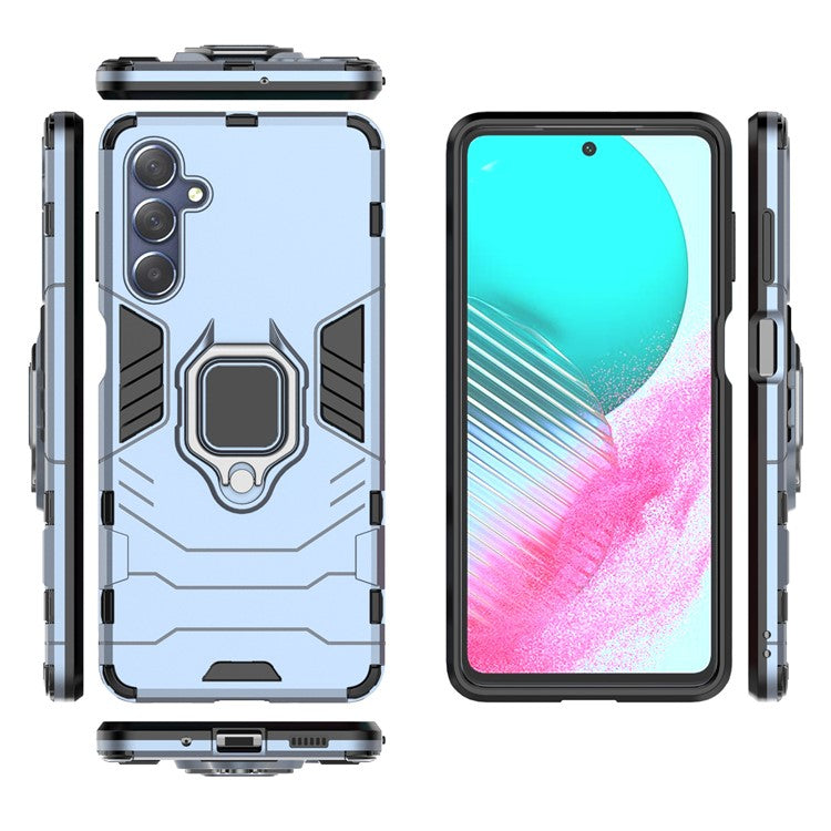 For Samsung Galaxy M54 5G / F54 5G Protective Case with Kickstand Soft TPU Hard PC Rugged Phone Cover - Blue