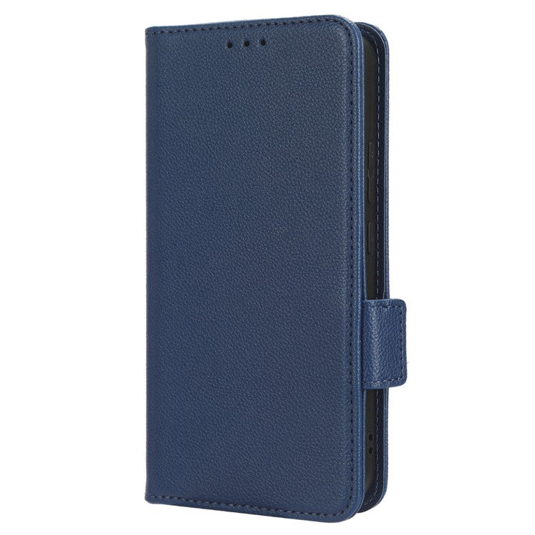For Samsung Galaxy M54 5G / F54 5G PU Leather Wallet Anti-scratch Phone Case Litchi Texture Flip Stand Cover - Dark Blue