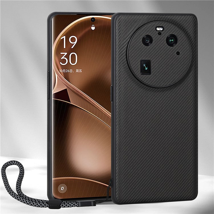 VILI TC Series for Oppo Find X6 Pro Textured Leather Coated TPU Case Drop-proof Cell Phone Cover