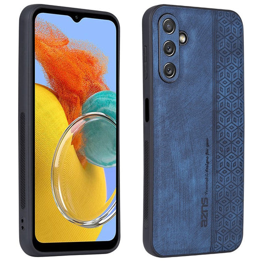 AZNS For Samsung Galaxy M14 5G Anti-scratch Phone Case Imprinted PU Leather+TPU Back Cover - Blue