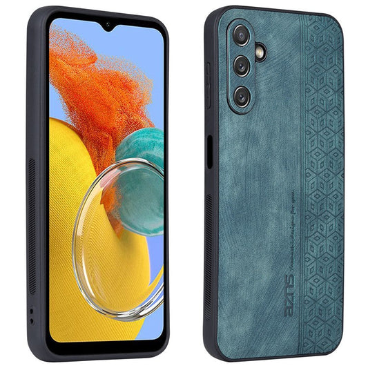 AZNS For Samsung Galaxy M14 5G Anti-scratch Phone Case Imprinted PU Leather+TPU Back Cover - Green