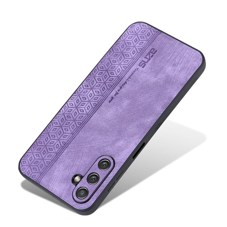 AZNS For Samsung Galaxy M14 5G Anti-scratch Phone Case Imprinted PU Leather+TPU Back Cover - Purple