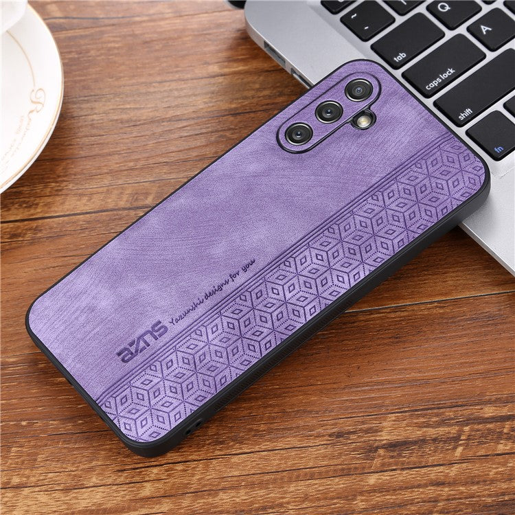 AZNS For Samsung Galaxy M14 5G Anti-scratch Phone Case Imprinted PU Leather+TPU Back Cover - Purple