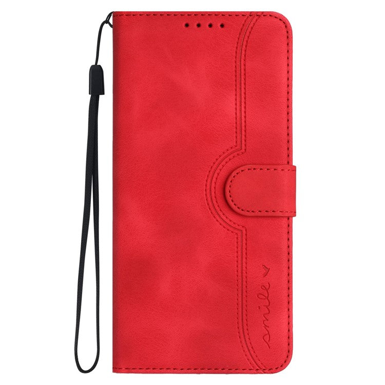 YX0030 For Samsung Galaxy A14 5G / 4G Phone Case PU Leather Wallet Stand Imprinted Pattern Cover - Red