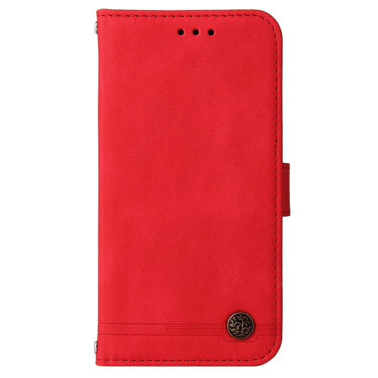 For Samsung Galaxy M54 5G / F54 5G Leather Wallet Cases Skin Touch Phone Cover Stand with Strap - Red