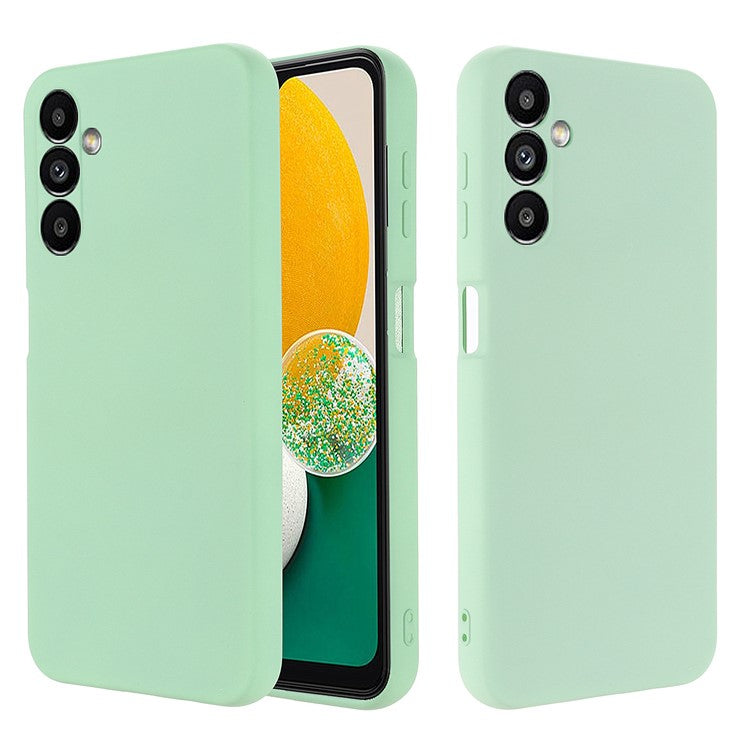 For Samsung Galaxy M54 5G / F54 5G Liquid Silicone Back Cover Drop-proof Mobile Phone Case with Soft Lining - Green