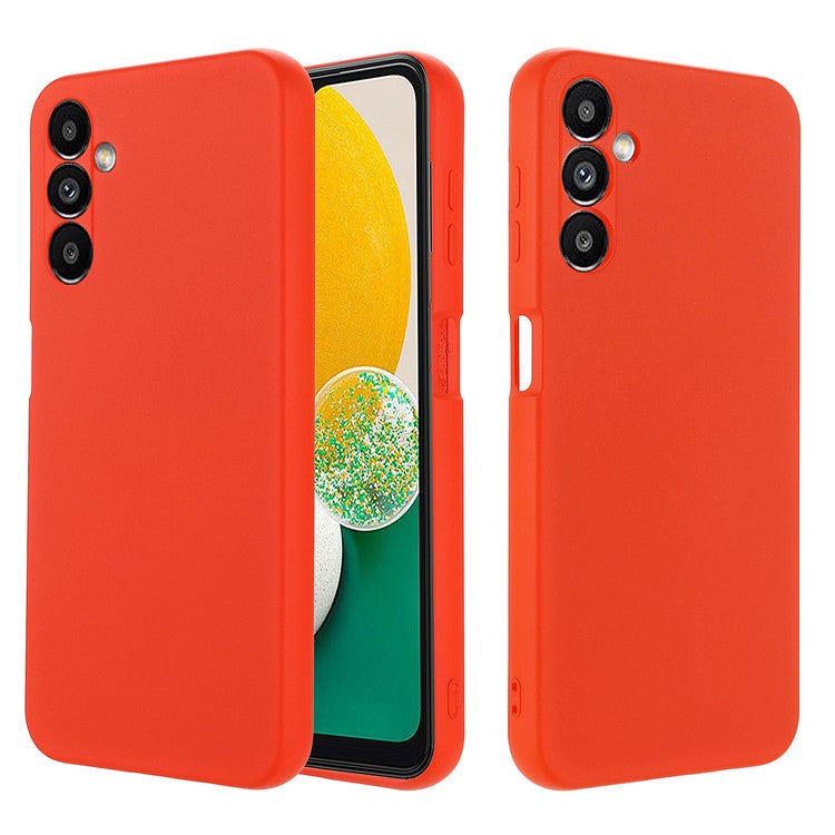 For Samsung Galaxy M54 5G / F54 5G Liquid Silicone Back Cover Drop-proof Mobile Phone Case with Soft Lining - Red