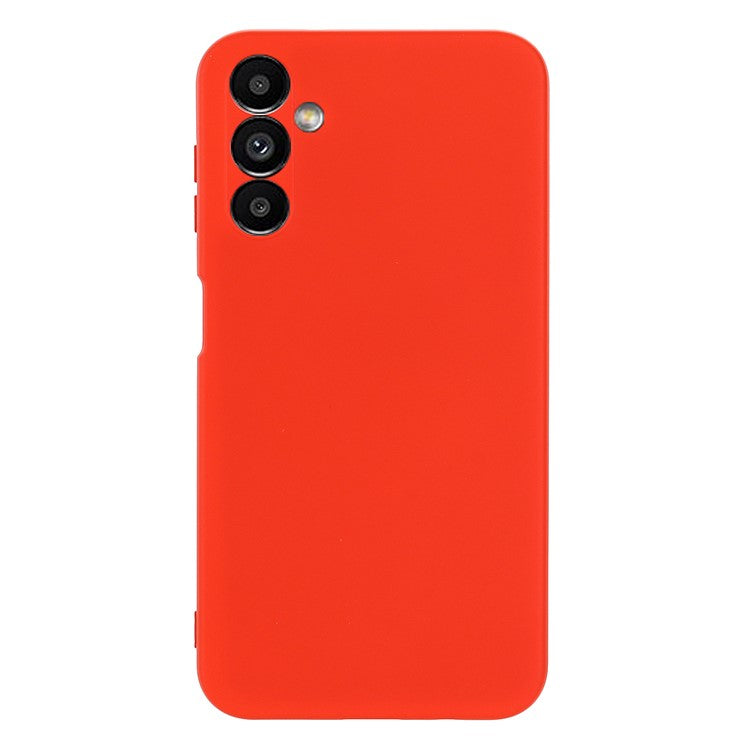 For Samsung Galaxy M54 5G / F54 5G Liquid Silicone Back Cover Drop-proof Mobile Phone Case with Soft Lining - Red