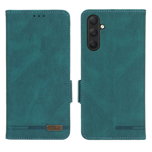 For Samsung Galaxy M54 5G / F54 5G Wallet Phone Case Hardware Decor PU Leather Cover with Stand - Blue